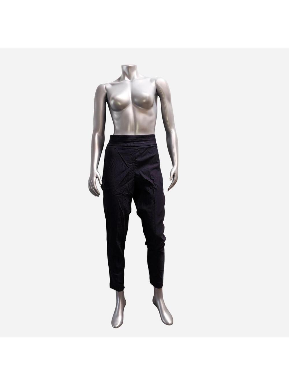 Anne Klein Womens Pants Size XL Black Ankle Tapered Pull On Stretch Workwear